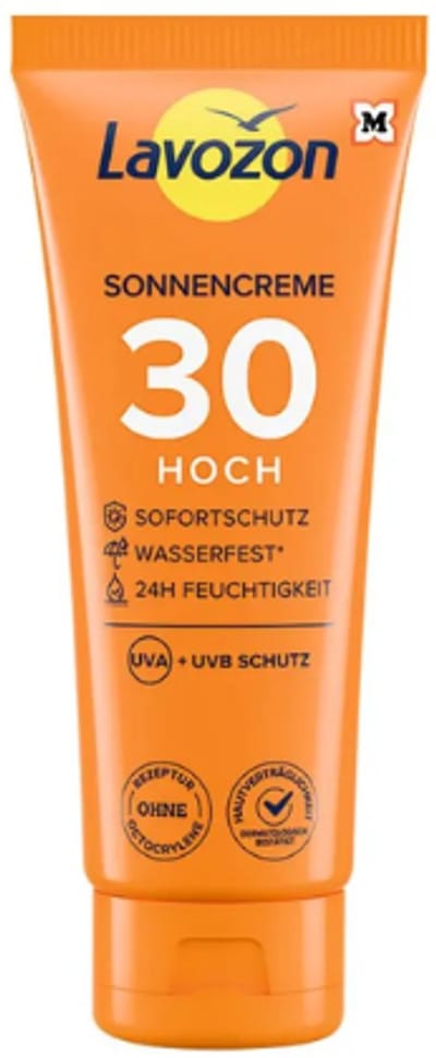 Zonnecrème SPF 30 Hoog - Lavozon | 100 ml - Factor 30 | Waterbestendig - Formule met vitamine E