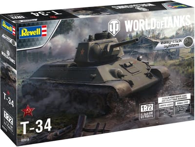 Revell Modelbouwpakket Militaire voertuigen - 03510 T-34 - World of Tanks Plastic - 1:72 - Modelbouw