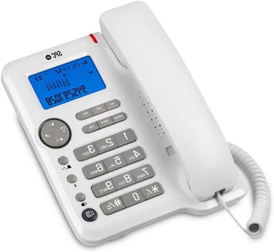 Vaste Telefoon - Bureau Telefoon - Thuis Kantoor - Verlicht Display - 3 Geheugens - Wit