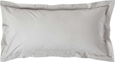 Homescapes Kussensloop 50x90 cm met Rand (Oxford) – Zilvergrijs – 100% Egyptisch Perkal Katoen – 200 TC