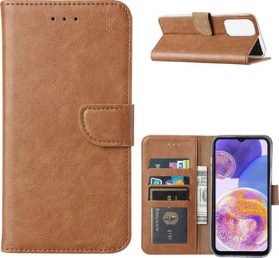 Hoesje Geschikt Voor Samsung Galaxy A13 (4G) Hoesje Bruin – Hoesje Geschikt Voor Samsung Galaxy A13 (4G) hoesje – Hoesje Geschikt Voor Samsung Galaxy A13 (4G) case – A13 (4G) Bookcase - Ntech