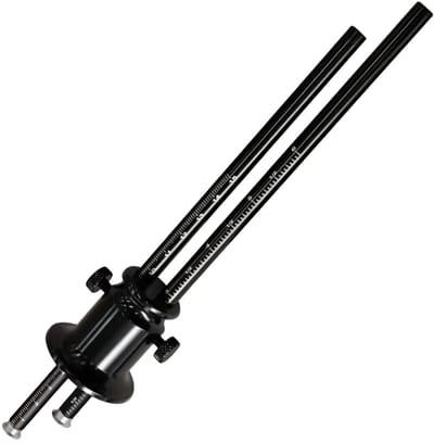 Markeer Gereedschap - Precisie Teken Tool - Houtbewerking Lay-out - Aluminium Dubbele Schalen - 25.6 cm Lengte - Zwart