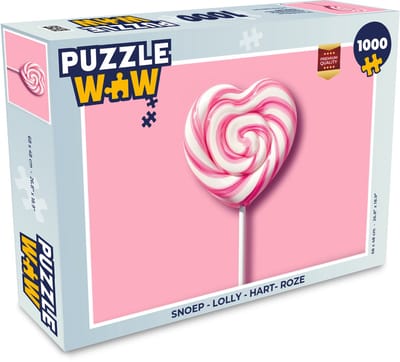 Puzzel Snoep - Lolly - Hart- Roze - Legpuzzel - Puzzel 1000 stukjes volwassenen