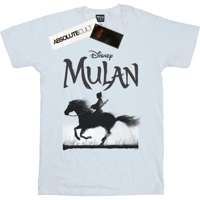 Disney Meisjes Mulan Movie Mono Paard Katoenen T-Shirt (Wit)