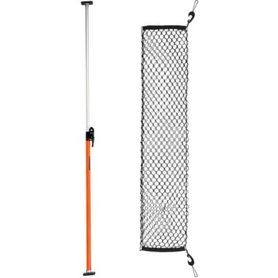 VEVOR Laadstang met ratel, verstelbaar van 1016 tot 1854 mm, stalen laadstang met laststabilisator met antislipvoeten en gaas, uitschuifbare steunstang voor pick-uptrucks en minivans