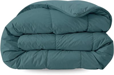 Zelesta Comfort Uni Dekbed zonder overtrek - Wasbaar Hoesloos dekbed - Met vaste overtrek - 2 in 1 - Zeegroen - 140x200cm