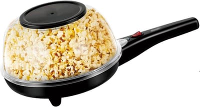 Popcornmachine - Pannenkoekenmaker Crêpe Maker - Thuis Snacks Maken - Snelle Verwarmingskamer - Compact Formaat - One Color