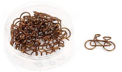 Golden crown - Paperclips - Metalen Kantoorclips - Voor documentorganisatie en kantoorbenodigdheden - Set van 20 stuks - Koffiekleurig - Handig voor thu...
