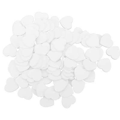 100 Stuks Houtsnipper 20mm Hartvormig DIY Knutselen Houten Festival Bruiloft Viering Decoratie white