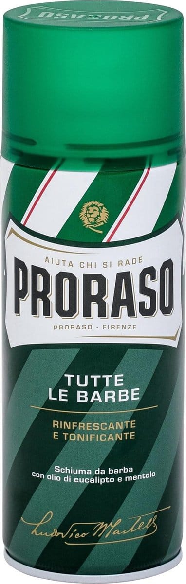 Proraso Scheerschuim Groen 400 ml.