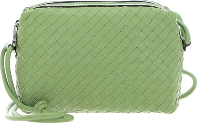 abro Leren Schoudertas Leather Piuma Crossbody Bag Knotted Big Lime Groene