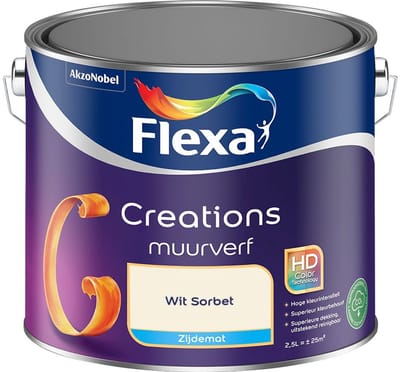 Flexa - Creations Muurverf Zijdemat - Wit Sorbet - Mengverf - 2,5 L