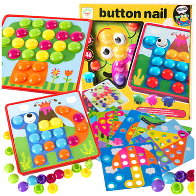 Educatieve knop mozaïek puzzel 57el.