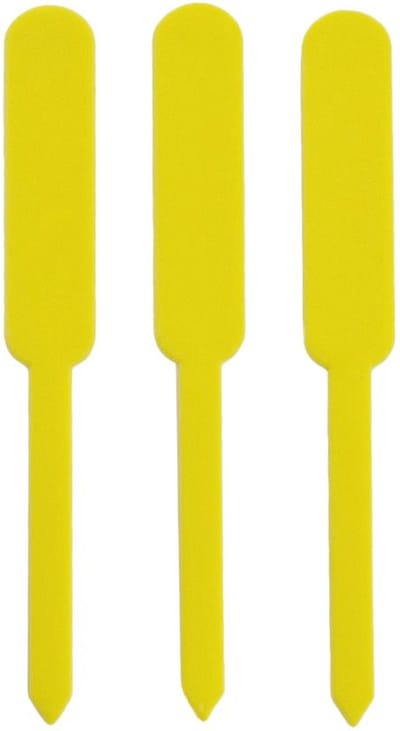 CombiCraft steeketiketten of plantenlabels 15x120mm 1000 micron geel - 100 stuks
