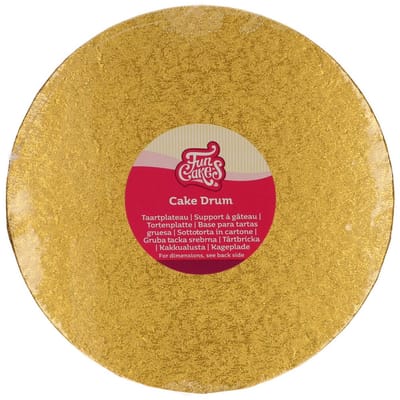 FunCakes Cake Drum Rond - Goud - Ø20 cm / 12 mm - Taartonderlegger - Taartkarton