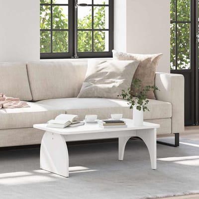 vidaXL - Salontafel - Wit - 80 - x - 50 - x - 31 - cm - Massief - grenenhout