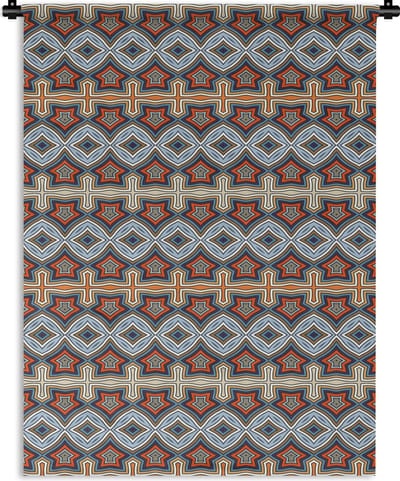 Wandkleed - Wanddoek - Patroon - Afrika - Vormen - 150x200 cm - Wandtapijt
