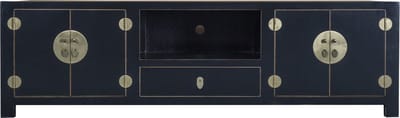 Fine Asianliving Chinese TV Meubel Zwart Bamboe B190xD56xH56cm Chinese Meubels Oosterse Kast
