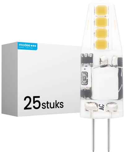 Modee LED Lamp G4 - 1.8W 2700K 180lm 12V - LED Lamp insteek - Warm Wit - 25 stuks