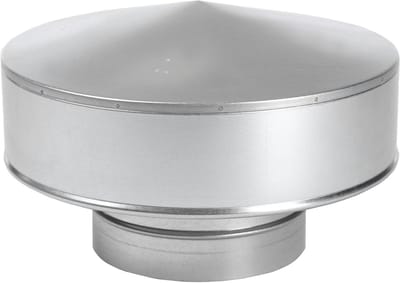 Dakdoorvoer - Regenkap Ventilatie - Lucht Afvoeren - Met Vogelwering - 250 mm Diameter - Zinkkleurig