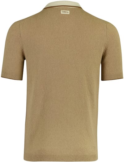 Poloshirt beige Mos Mosh stretch normale fit