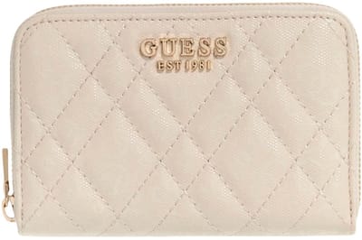 GUESS portemonnee Isemay SLG Medium Zip Wallet Cream White crème