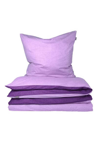 Tweedelig omkeerbaar beddengoed Renforcé paars - SCHIESSER Home 155*220