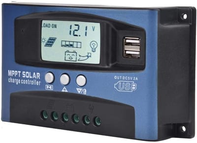 Zonnepaneel Laadregelaar - MPPT Controller - Accu Bescherming - Automatische Tracking - 17 x 9.2 x 4.5 cm