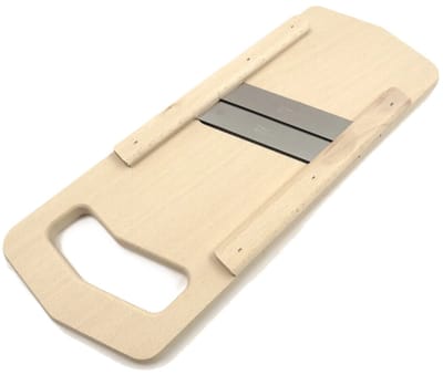 Natuurlijker leven - Houten Mandoline - Koolsnijder - 2 Roestvrijstalen Messen - 28 x 10 cm