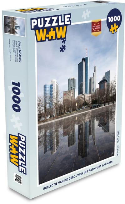 Puzzel Reflectie van de gebouwen in Frankfurt am Main - Legpuzzel - Puzzel 1000 stukjes volwassenen