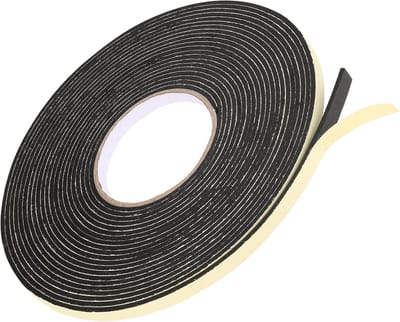 zelfklevend, voor deuren en ramen, 10 mm (B) x 2 mm (D)/15 m, schuimtape, rubberen afdichting tegen koude tocht, anti-botsing, geluiddicht, waterdicht, stofdicht