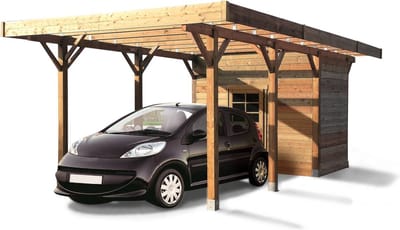 Solid Carport Met Berging 306x606x250cm