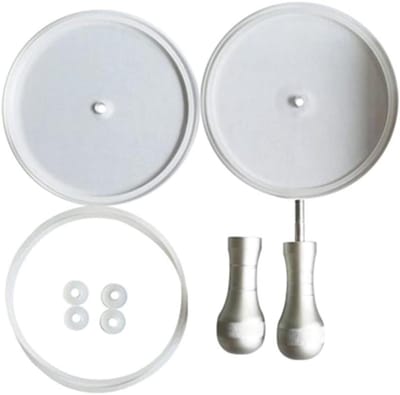 Vinyl Platen Cleaner - Platenwasser Klem - Platen Reinigen - Waterdicht Ontwerp - 11.5 cm diameter - Wit