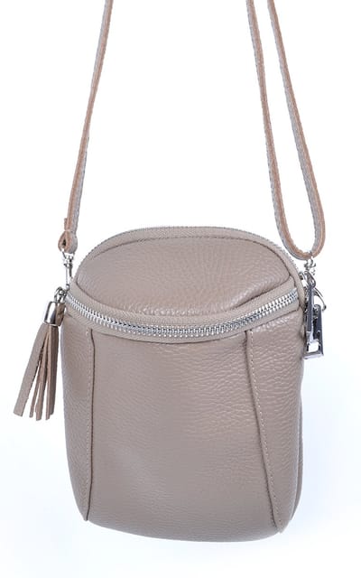 Giuliano schoudertas Amaryllis - Taupe - Made in Italy