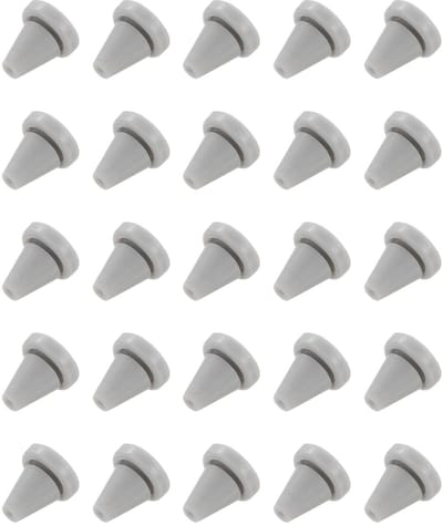 Douchekop - 25 Stuks - Duurzaam en Robuust - Donkergrijs - Siliconen Spuitmondjes - Geschikt voor 6 mm Gaatjes - Universeel Toepasbaar