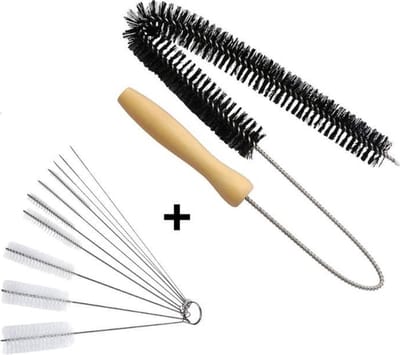 Radiatorborstel - Ragger - Grote rager - Flexibele borstel - Huishoudborstel - Schoonmaakborstel - 75 cm lang - Met ragerset - Zwart - Reinigingsborstel - Stof weghalen - Jonyx