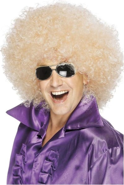 Blonde afropruik volwassene - Verkleedpruik - One size