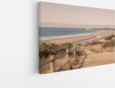 Saammp - Canvas Schilderij - Strand - Nederland - Zee - 45x30 - Foto op canvas - Wanddecoratie - muurdecoratie Woonkamer - Slaapkamer decoratie - Canvas Print