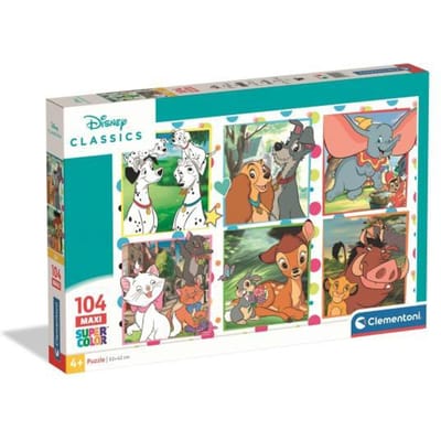 Clementoni Kinderpuzzel Disney Classic - Puzzel 104 Maxi Stukjes - Legpuzzel voor je Kind - Educatief Speelgoed - Puzzels voor Kinderen vanaf 4 Jaar