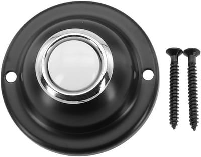Deurbel Drukknop - Belknop Huis - Voordeur Toegang - Verlicht Metaal - 1.5 Inch - Zwart