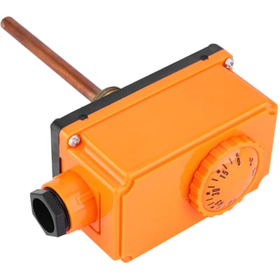 Filetage mâle G1 2 Thermostat de conduite d'eau chaude Contrôleur de température 90 degrés C Démarrage haute température orange