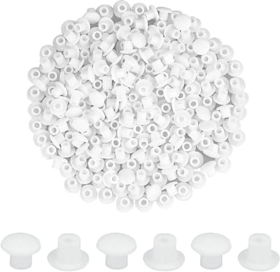Dailygoods- Afdekkapjes 5 mm - Kunststof Afdekkappen - Wit - 220 Stuks - Duurzaam - Milieuvriendelijk Materiaal - Afdekstoppen