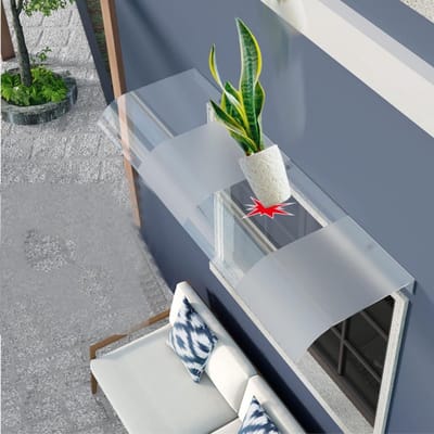 Voordeur Luifel - Regen Shelter - Buiten Bescherming - Polycarbonaat Board - 40x180cm - Doorzichtig