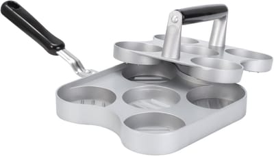 Burgerpers - Patty Maker - Burgers Maken - Vijf Vormen - 38 x 20 x 10 cm - Zwart
