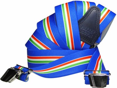 Pierre Mouton Landen Bretel Italië - Bretels - Volwassenen - Heren - multi color - 120cm - 3 brede clips - M - L