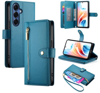 Luxe Portemonnee - Etui Hoes Tas geschikt voor Samsung Galaxy S26 - Met Schouder - Draagkoord - Blauw