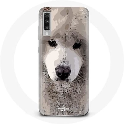 Coque - Samsung - Galaxy A70 - Souple - Gris - Race de chiens gris