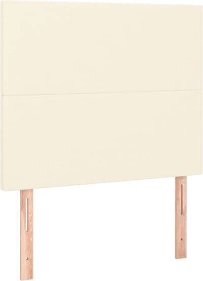 vidaXL - Hoofdbord - crème - 80x5x118/128 - cm - kunstleer