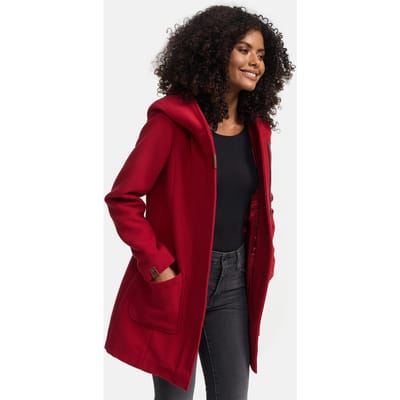 Marikoo dames wintermantel met capuchon en getailleerd model