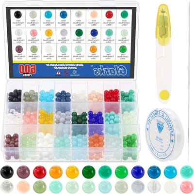 603 Stuks 8mm Glazen Kralen voor Sieraden Maken in 24 Kleuren, DIY Edelsteen Kralen voor Armbanden, Oorbellen en Kettingen